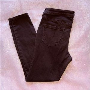 Maroon High Waist Skinny Jeans